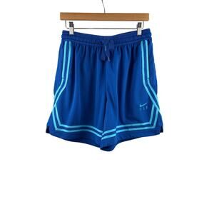 Women’s Nike Medium Blue w/ Aqua Stripes Basketball Shorts